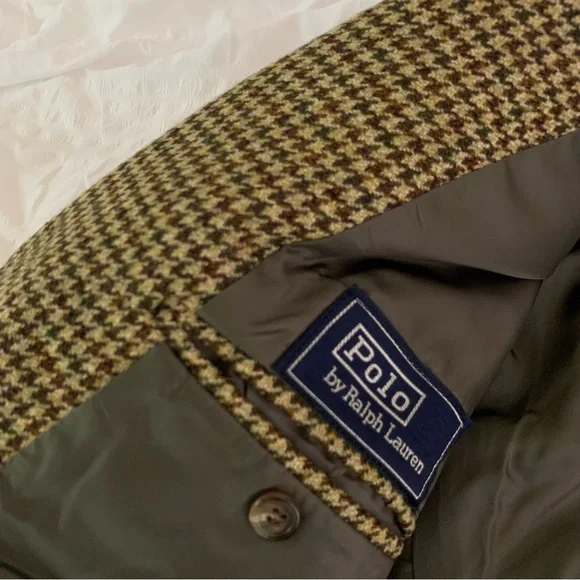 Vintage Polo Ralph Lauren Brown Tweed Blazer - Picture 11 of 12